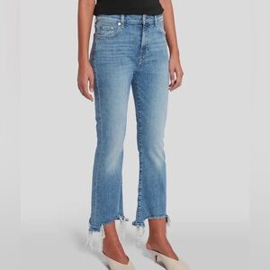 For 7 of all mankind jeans HIGH WAIST SLIM KICK WITH LONG SIDE HEM AND DESTROY